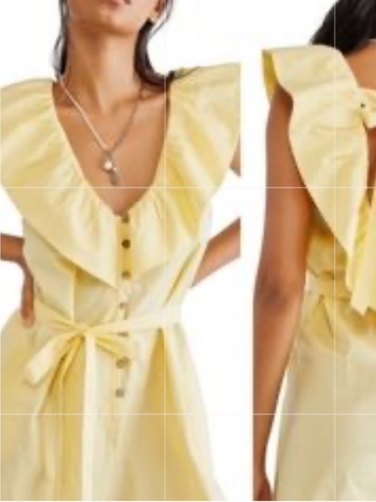 Aritzia Pants - Free people 🌻Yellow Ruffle Sleeve Tie-Back Romper